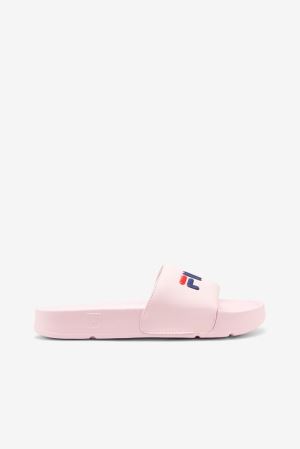 FILA Drifter Slides Pink / Navy / Red,Womens Shoes | CA.FRWMHO213